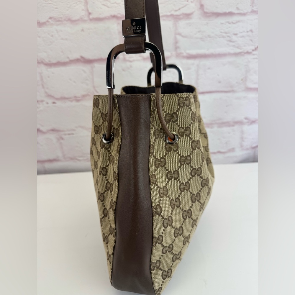 Gucci Vintage Classic GG Monogram Drawstring Shoulder Bag - Picture 5 of 16